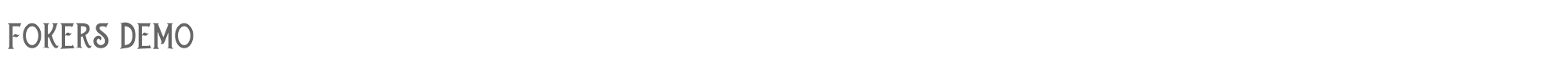 Sample characters Fokers Font